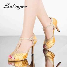 Women Ballroom Party Latin danceshoe Soft bottom Professional Dancing High Heel