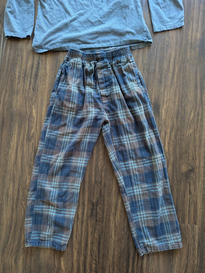 Conjunto de pijama de niño 100 % algodón gris talla 10 11 Foto 3 de 4