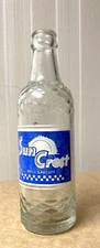 Vintage Soda Pop  Bottle  - ACL -  Sun Crest, Bloomington, Indiana - 10 Oz