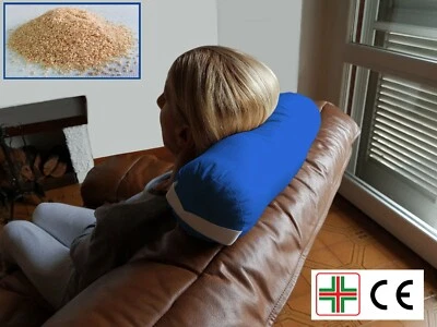 VETRINA DEL BENESSERE Cuscino Cilindrico per il Collo Pula di Miglio Poggiatesta Cervicale Nuca Yoga