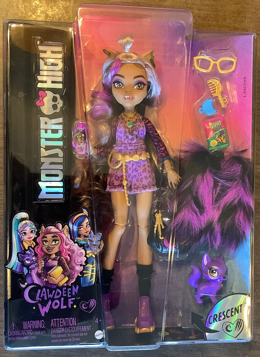 Monster High Doll Clawdeen Wolf With Pet Crescent Generation 3