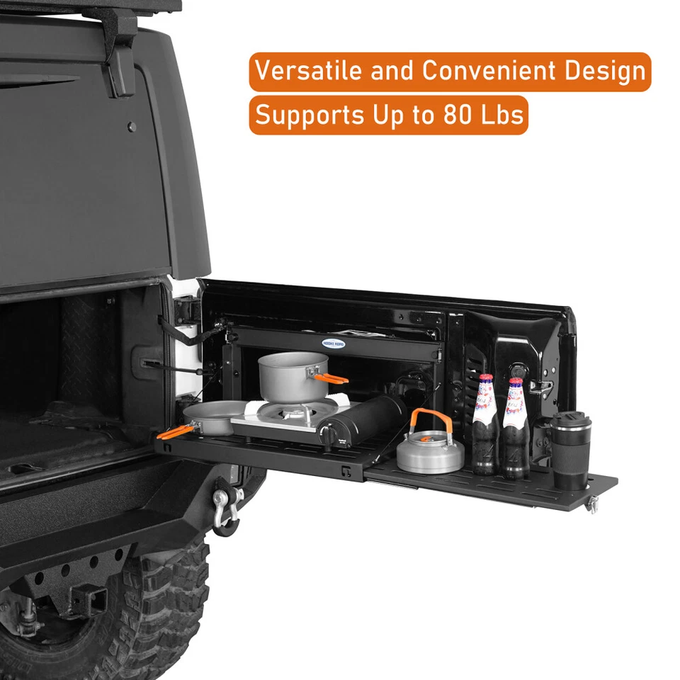 Складная грузовая полка Hooke Road для заднего борта подходит для Jeep Wrangler JK 15+ - Изображение 4 из 4