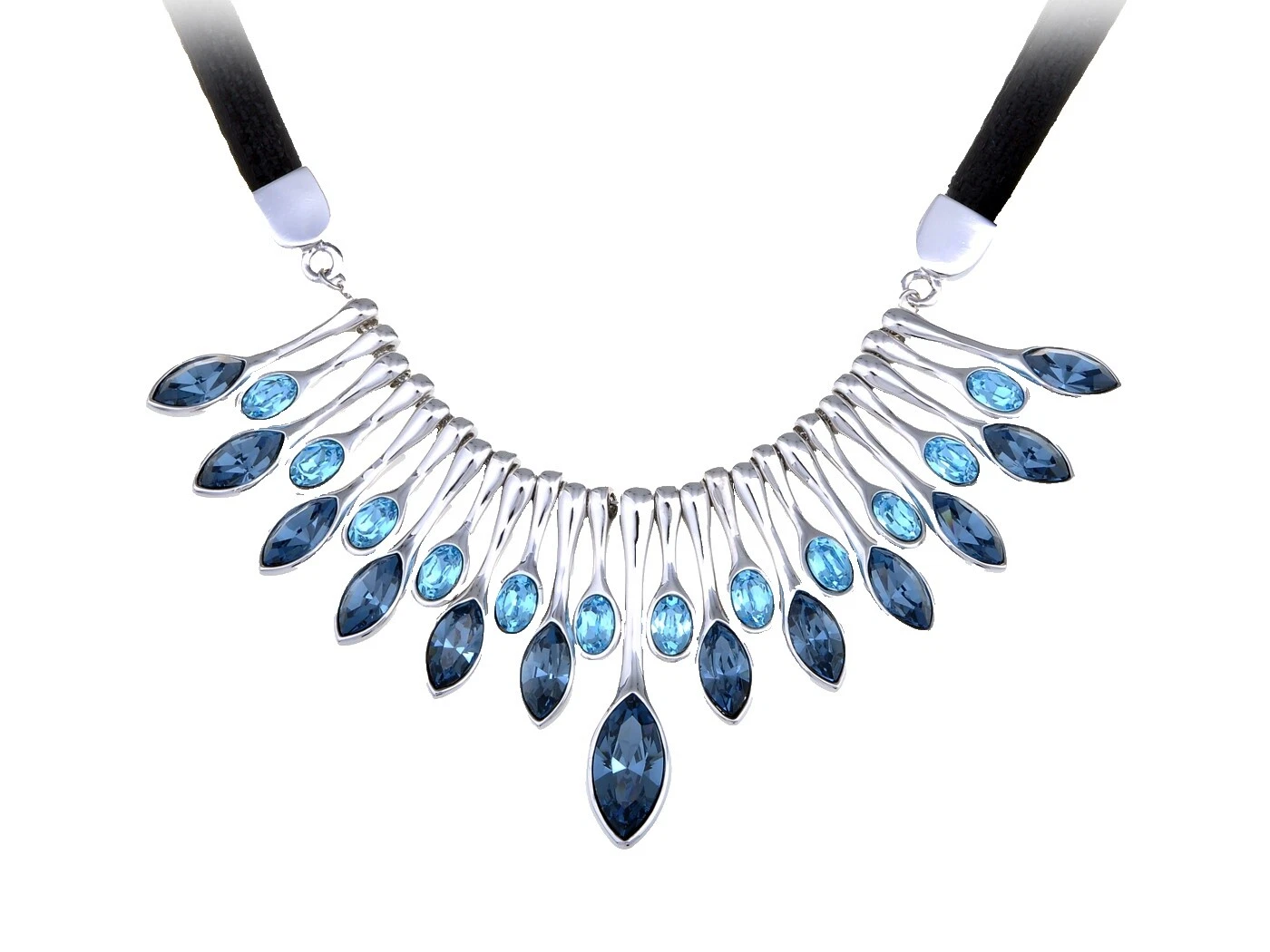 Pluma Babero de Cristal Moda Collares y Colgantes