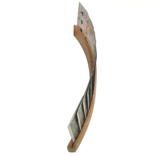 Lazy Playing Card Holder Handsfree Card Holder Stand Curved Wood Card Organizer - Picture 7 of 10