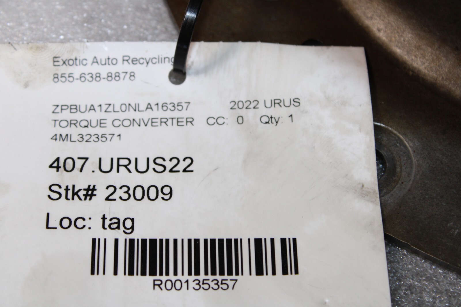 Lamborghini Urus, Torque Converter, Used, P/N 4ML323571