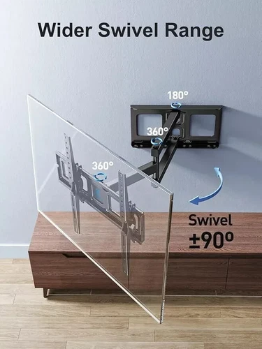 PERLESMITH TV Wall Long Reach Bracket 26-60 inch Swivel Tilt Bracket Strong