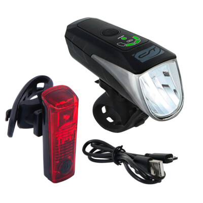 Contec 24sevenStop USB Fahrradlicht Set 70 Lux mit Bremslichtfunktion