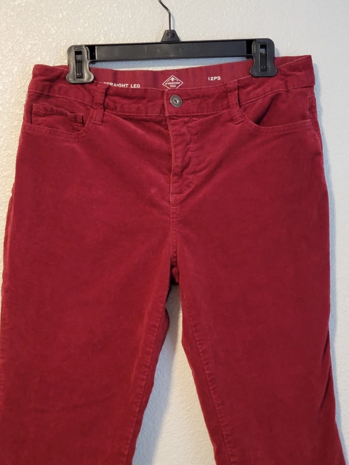 St Johns Bay Corduray Capri Pants Womens Size 12PS Straight Leg Cut Off  - Image 4 of 4