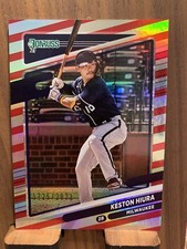 KESTON HIURA 2021 PANINI DONRUSS #82 Red Stripe Holo Serial #1725/2021