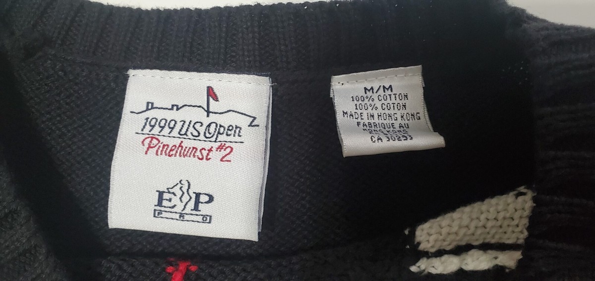 1999 U.S. Open Pinehurst No.2 Argyle Mens Med Cotton Vest Winner 