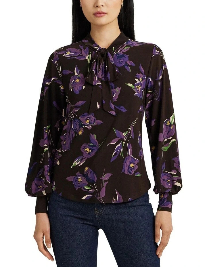 Lauren Ralph Lauren Womens Multicolor Floral Stretch Jersey