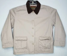 Vtg Northern Explorer Beige Canvas Barn Chore Hunting Lined Jacket Coat Men's XL