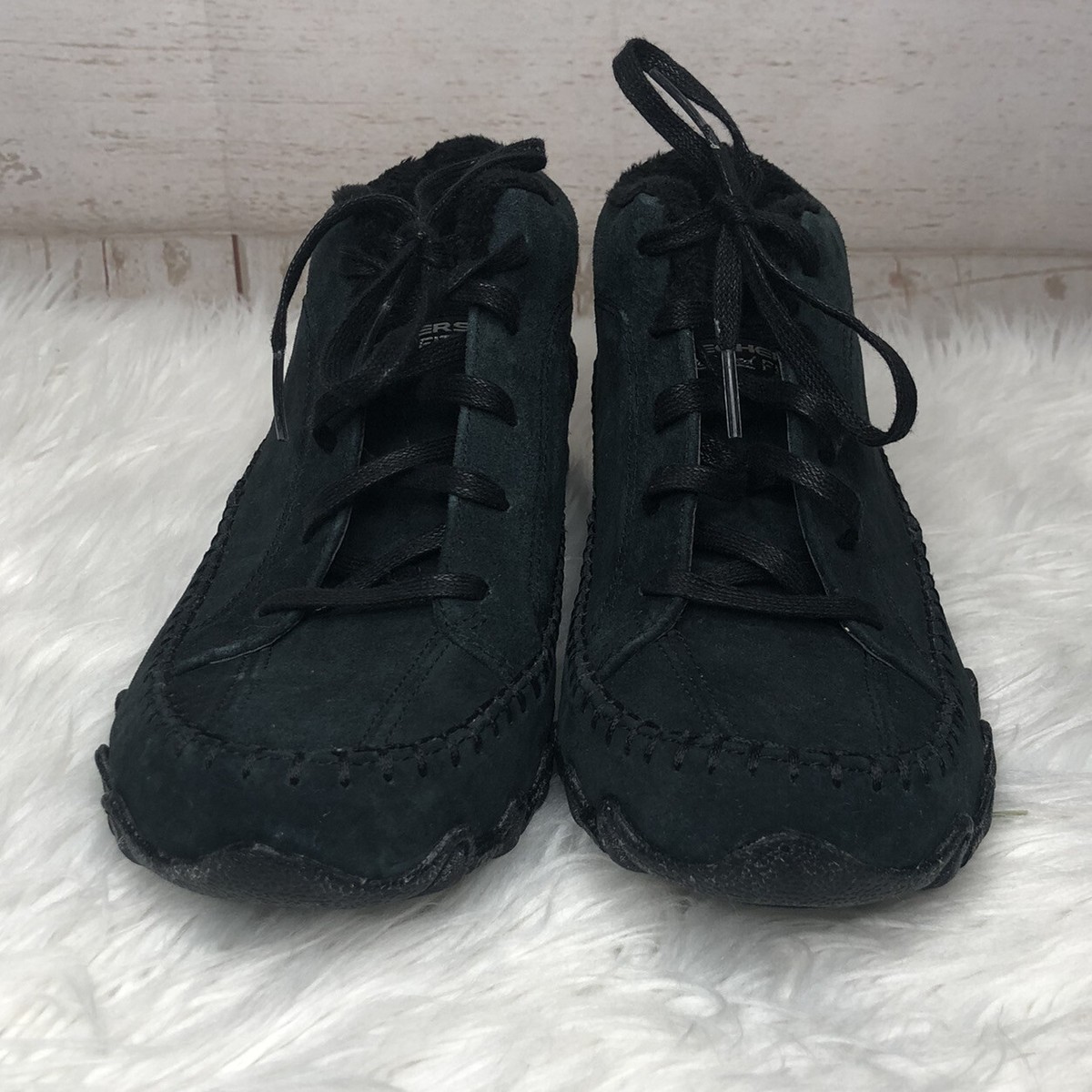 Skechers Relaxed Fit Bikers Totem Pole Black Suede Chukka Boots