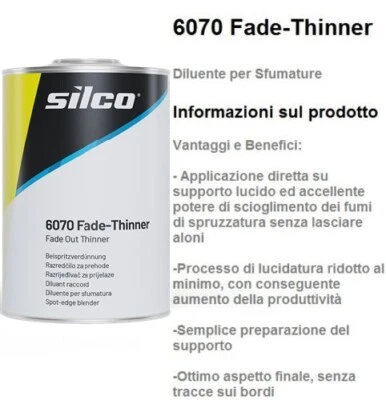 SILCO Diluente per sfumature 6070 Fade-Thinner per sfumature verniciature esistenti
