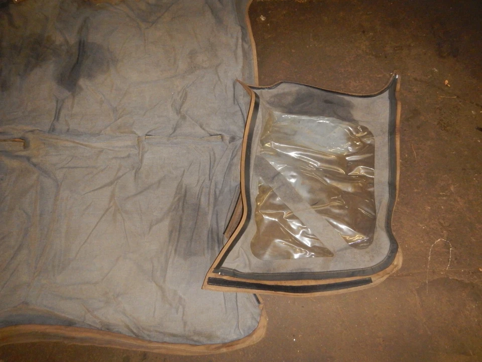 Jeep Wrangler TJ 97-06 Pavement Ends Soft Top Fabric Tan Clear Windows - Imagem 3 de 4