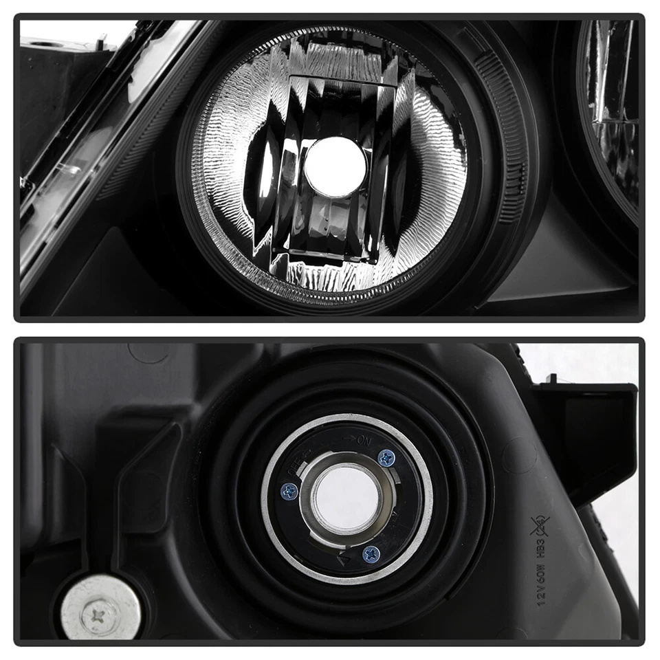 For 2005-2010 Honda Odyssey Headlights Headlamps 05-10 Black Housing Left+Right - Image 4 of 4