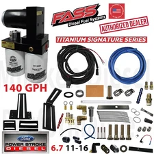 FASS Titanium 140 GPH Fuel Lift Pump System 11-16 Powerstroke Diesel Ford 6.7L