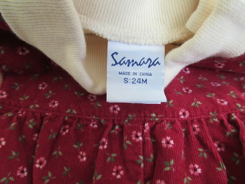(H) Samara Mädchen Gr. 24 Monate 2 Teiler Cord Rot Overall Langarm Sweat - Bild 4 von 7