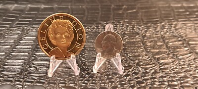 Celine Dion Gold Coin Commemorative Vintage Lets Talk about Love World Tour 1998