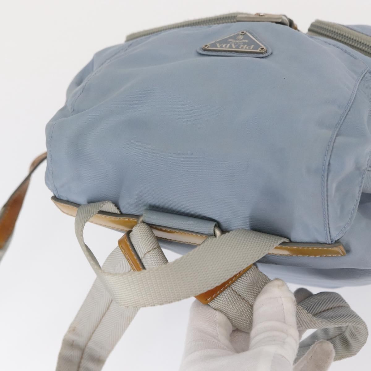 PRADA Backpack Nylon Light Blue Silver Auth 152581 | eBay display picture 2