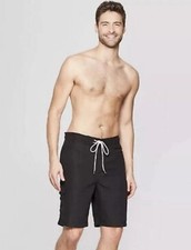 Board Shorts Men s XXL Black Swim Lining Goodfellow 9 Inseam Hits At Knee NEW