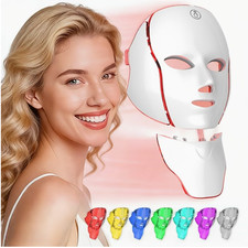 7-Color LED Facial Mask Red Light Therapy Care Device USB Home Beauty Tool Gift
