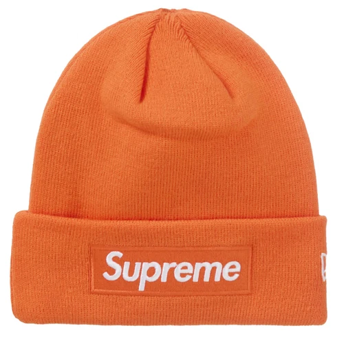 Bonnet Supreme New Era Box Logo (FW24) orange foncé