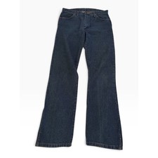 Wrangler 13MWZ Cowboy Cut Jeans Mens 33x32 Dark Wash Denim Western High Rise
