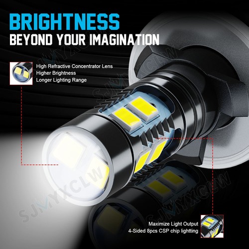 For Polaris RZR 800 EFI 2008 2009 2010 2X 881 LED Headlight Bulbs 5000LM White - Picture 9 of 11