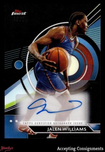 2023-24 Finest Autographs Black Refractors Jalen Williams AUTO 16/25 THUNDER