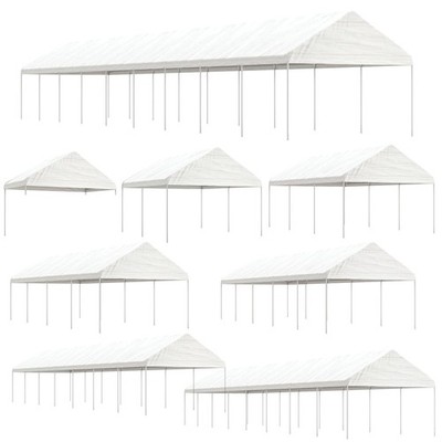 Partyzelt 5x2m - 20x6m Pavillon mit Dach Festzelt Gartenzelt Gartenpavillon Zelt