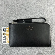 Kate Spade Wristlet Womens Medium Black Lucy Saffiano Leather L Zip Wallet KD546