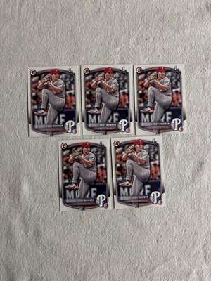 Cody Bowker 2025 Bowman Draft 1st Bowman 5 Paper Card Lot Phillies