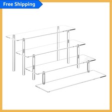 Stylish 4-Tier Acrylic Riser Stand: Ideal for Cosmetics and Collectibles