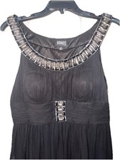 NWT VTG 90s Y2K Adrianna Papell Evenings Bead Chiffon Silk Gown Fairy Whimsigoth