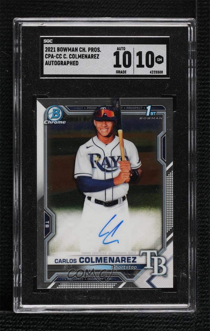 2021 Bowman Chrome Prospect Auto Carlos Colmenarez #CPA-CC SGC 10 GEM Auto 06pr