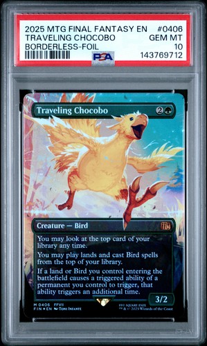 Mtg Traveling Chocobo Magic The Gathering Final Fantasy 0406 Borderless PSA 10