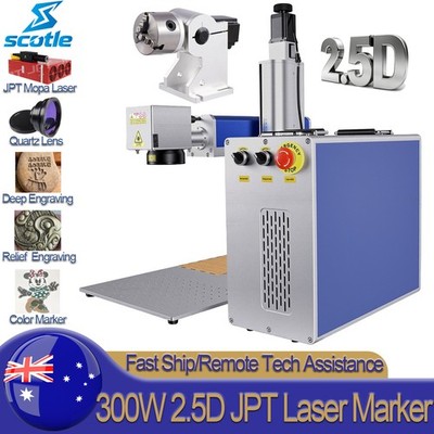 2.5D 300W JPT Mopa Fiber Laser Marking Machine Metal Steel Deep Relief Engraving