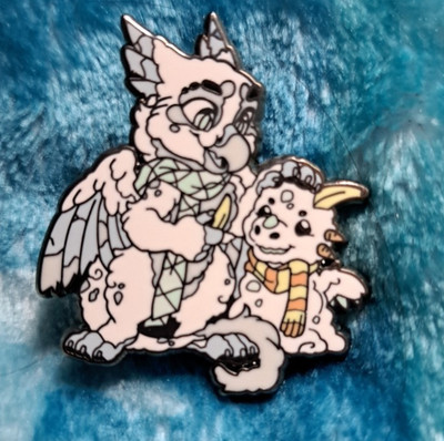 Fursona Pins Fursona Pins #1200 Snow Griffon November 2021 Patreon Exclusive
