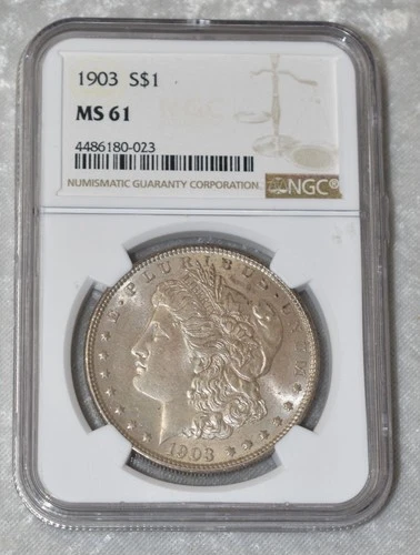 1903 P MORGAN 90% SILVER $1 DOLLAR NGC CERTIFIED MS 61 MS61 PHILADELPHIA US MINT
