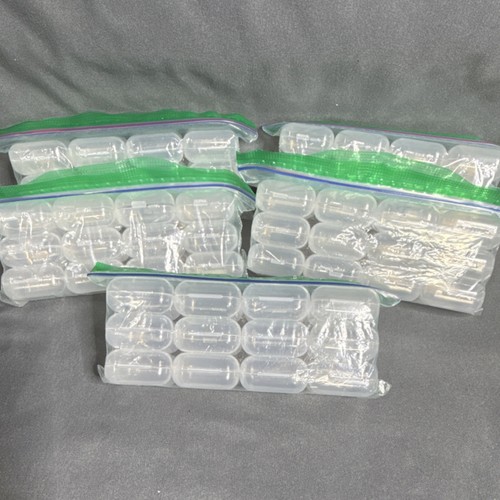 Clear Plastic Coin Tubes with Snap Lids, Lot of Multiple Packs - 12ct x 5 