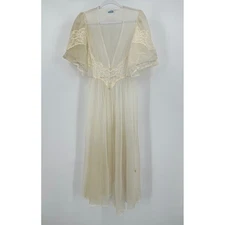 Val Mode Fairycore Sheer Robe Womens Sz S Ethereal Angel Sleeve Romantic Vintage