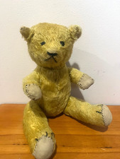 Adorable Vinatge 12" Mohair Teddy Bear Embroidered Jointed Steiff 