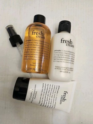 PHILOSOPHY Fresh Cream BODY LOTION SPRITZ SHAMPOO SHOWER GEL BUBBLE BATH Lot
