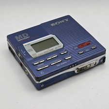 Sony MZ-R90 MiniDisc Recorder Walkman Silver w/ 3x Remote Controls  Tested