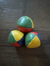 3 Round Multicolor Juggling Balls Blue Red Green Yellow