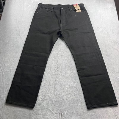 Levis 501 Original Mens Black Straight Leg Button Fly Jeans 40x30 NWT