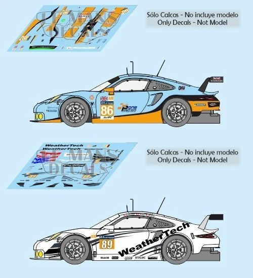 Décal Porsche 991 RSR Le Mans 2016 1:32 1:43 1:24 1:18 1:64 87 911 slot decals - Photo 1/1