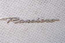 Vintage Metal Ford Ranchero Script Emblem Nameplate Ornament No Mounting Posts Vintage Metal Ford Ranchero Script Emblem Nameplate Ornament No Mounting Posts
