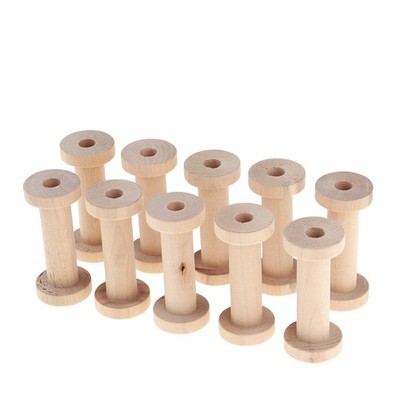 Packung - 10 Holzspulen Vintage Leerfadenspulen Spulen Rollenspulen für